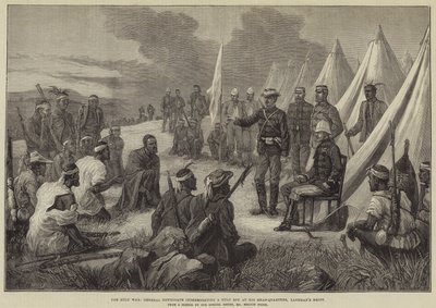 The Zulu War, General Newdigate Interrogating a Zulu Spy at his Headquarters, Landman